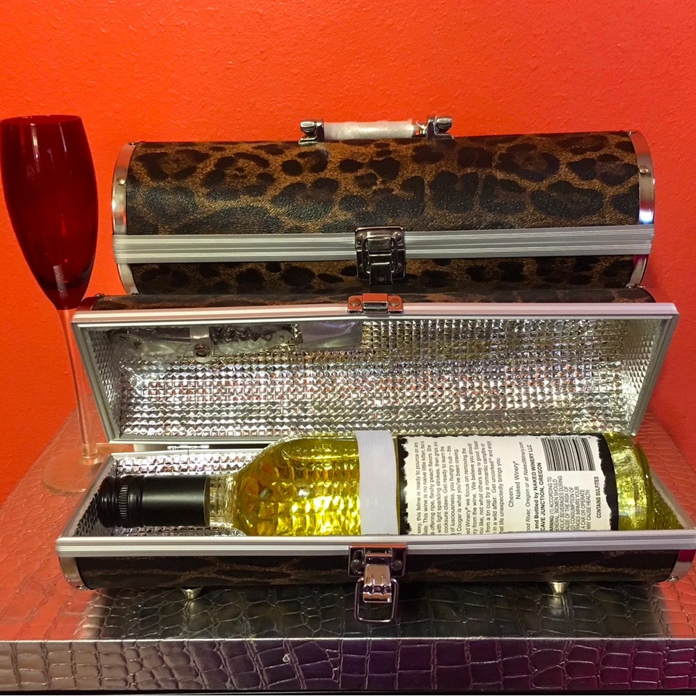 Leopard Wine Purse